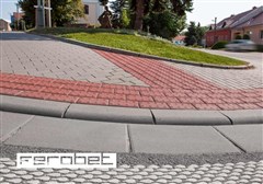 FEROBET Dlažba PARKETA pro nevidomé Standard 8cm Červená